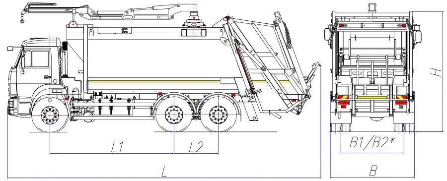 Rear-Loading Garbage Truck Model MK-4547-07