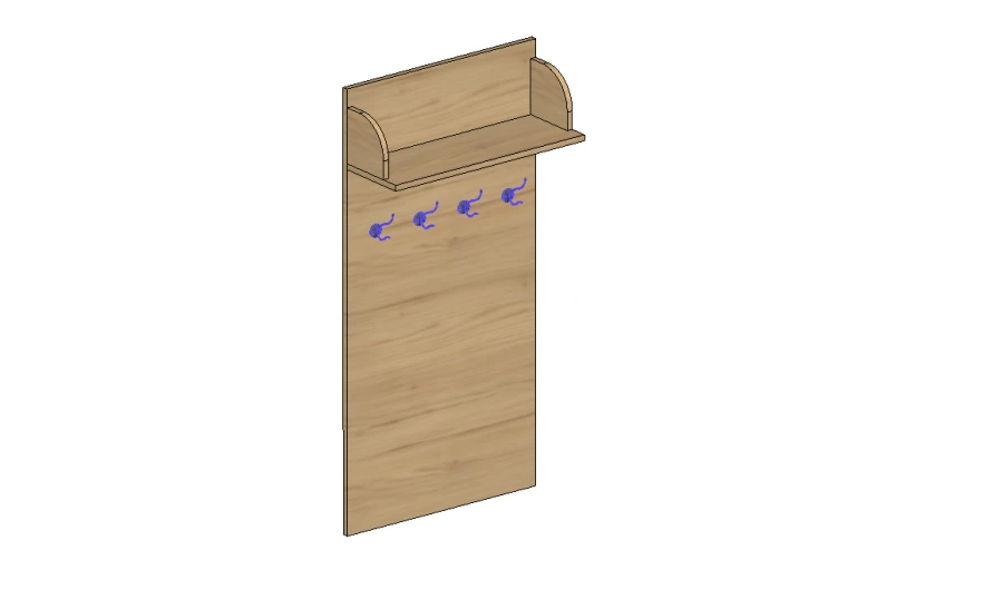 Wall-Mounted Coat Rack with Shelf for Headgear - GM 31.01.12.190.005.17.00