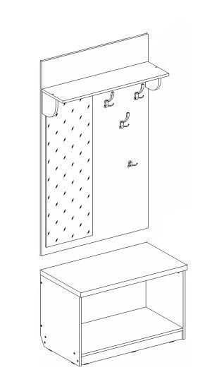TV Stand with Mirror, Model TV-BTZ-5.25.01