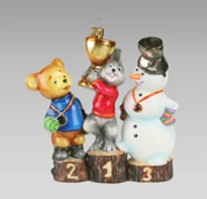 Handmade Glass Christmas Ornament "Pedestal