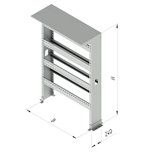 One-Sided Metal Equipment Rack MASU 000x000
