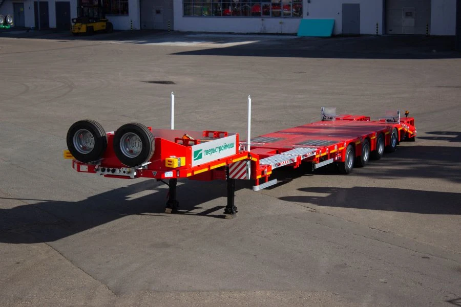 TverstroyMash 993941 Semi-Trailer, Mod 0023 - Extendable Platform with Ramps