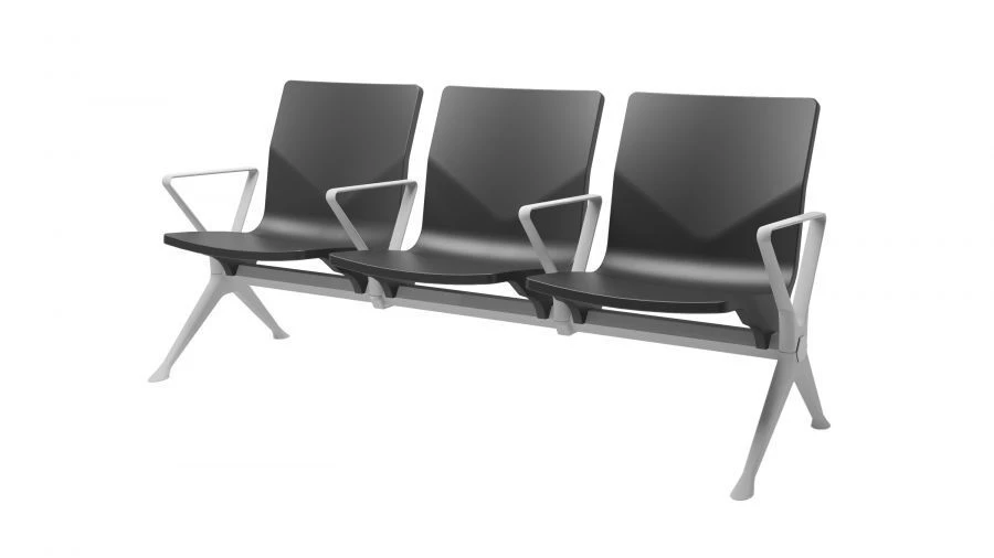 Multi-Seat Section MS37 - Modular Metal Frame Seating