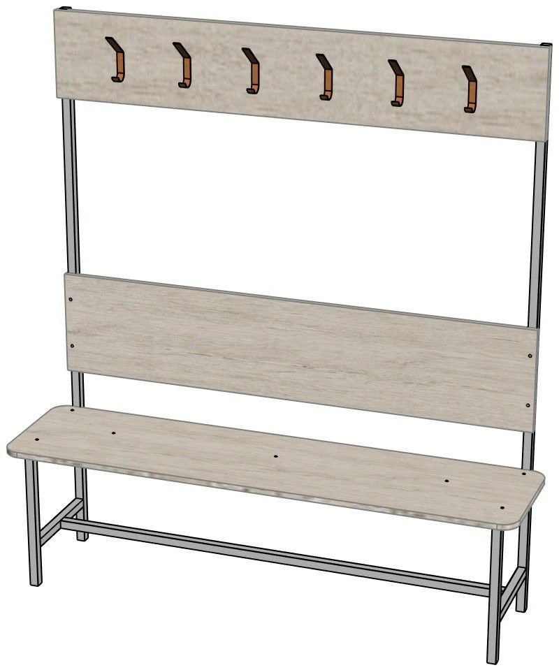 Locker Room Bench with or without Backrest Art. 453.12.03.095.01