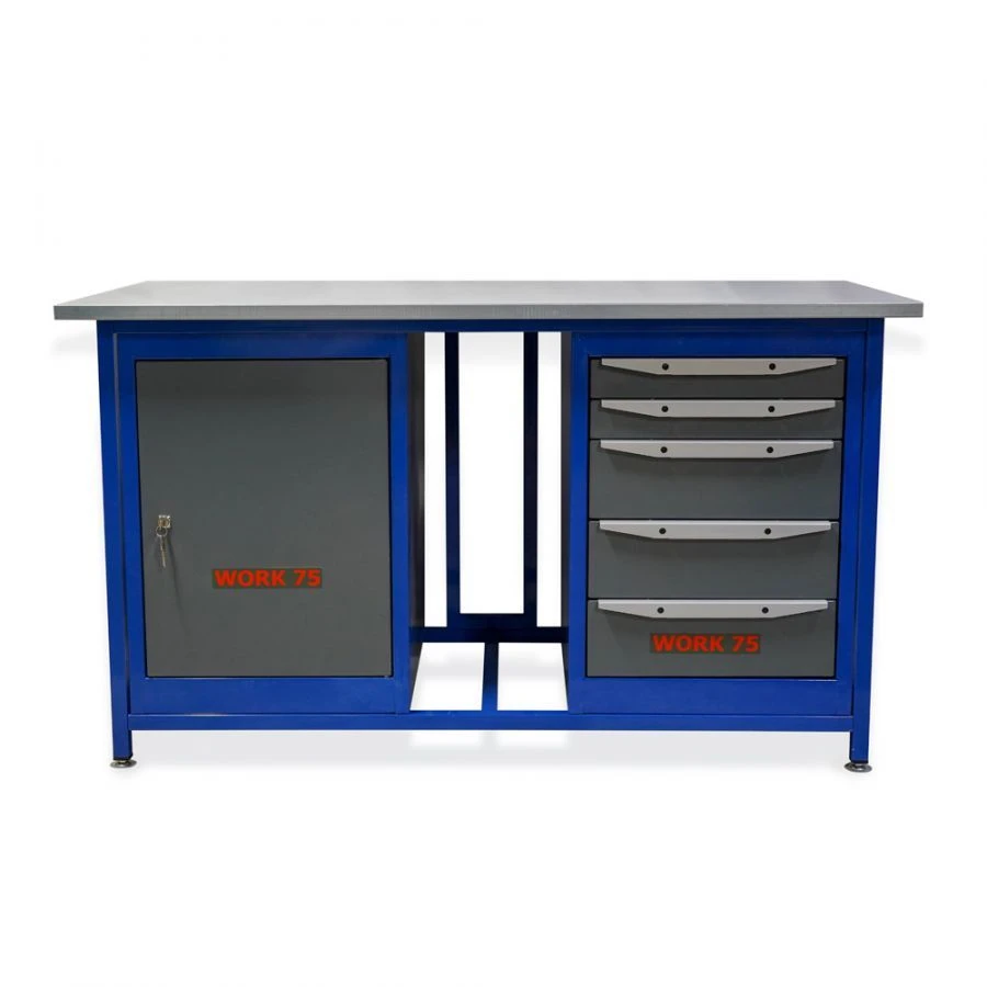 Two-Pedestal Workbench WK1500 (T0-T5) for Assembly and Storage