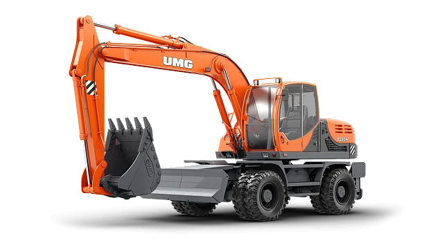 E230W Pneumatic-Wheeled Excavator with Single Bucket