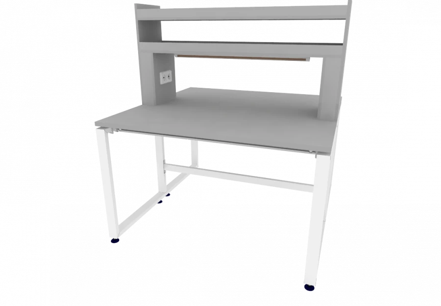 Double-Sided Laboratory Table with Electric Features 1300x1300x800 mm