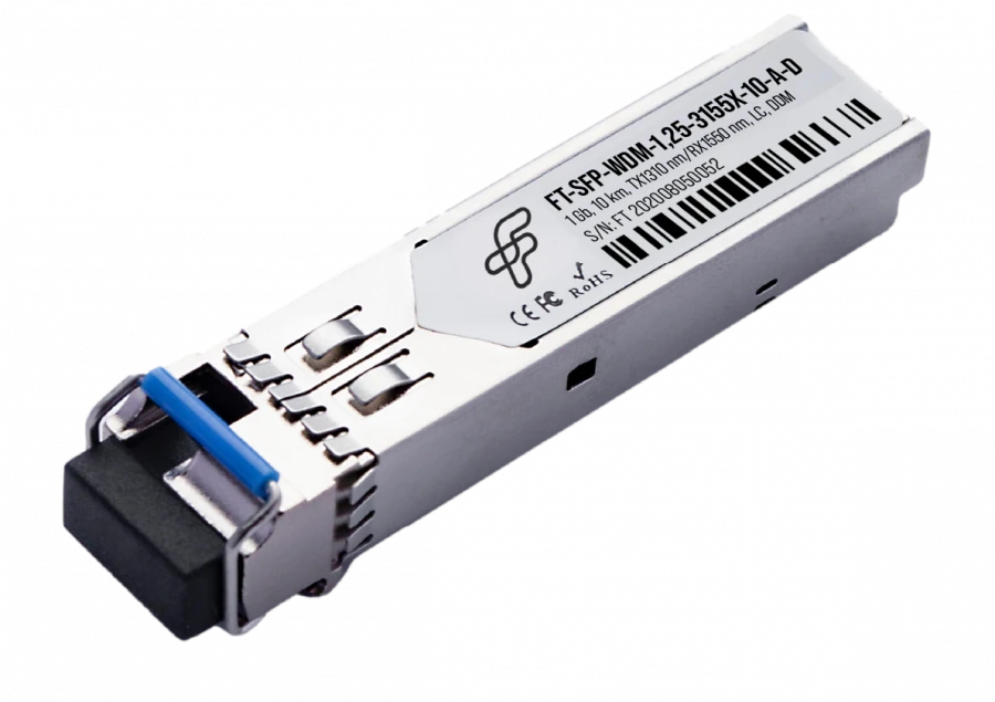 Optical Transceiver SFP Form Factor FT-SFP-WDM-1.25-3155X-10-A-D