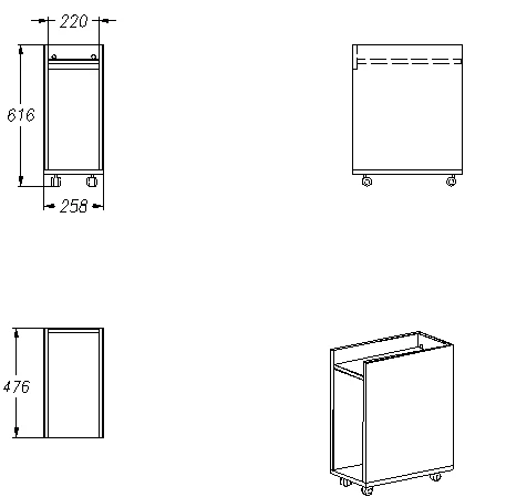 حامل وحدة المعالجة المركزية لتخزين معدات المكتب (السلسلة 371)