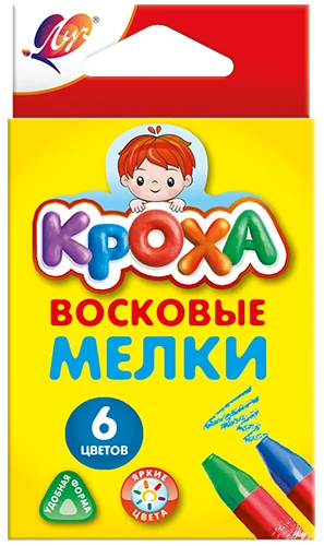 Kroha" Wax Crayons - 6 Colors