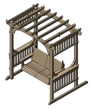 Wooden Swing for Public Spaces, Model 14007