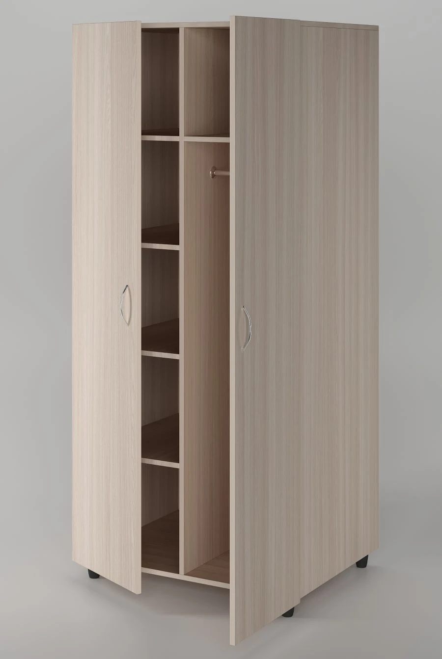 Clothing Cabinet with Hat Compartment and Shelves - Model ШГ 84.1