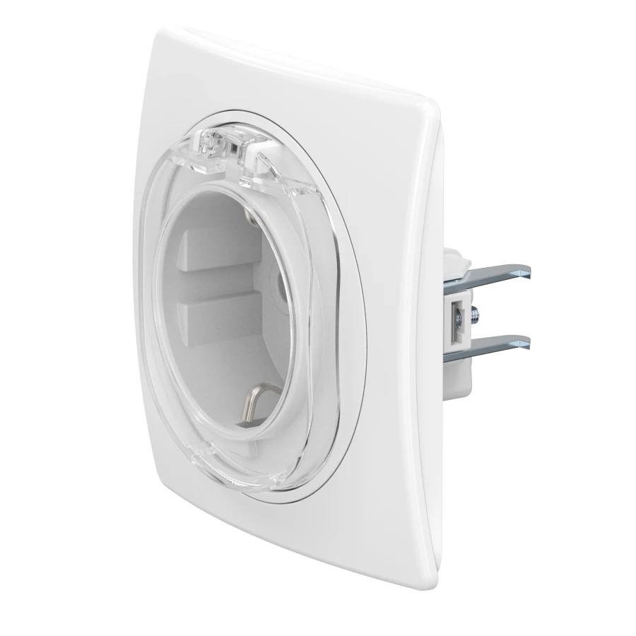 Caduceus Aling Eon Hidden Installation Socket 16A, 250V, White, E633.00
