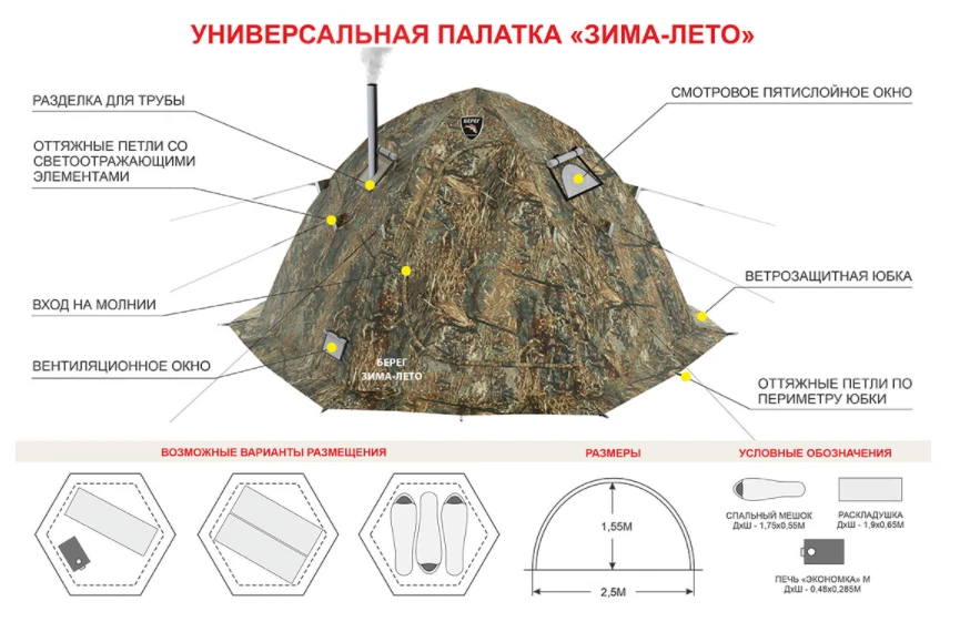 Universal Tent for All Seasons "Zima-Leto