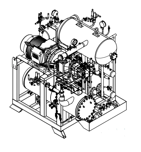 وحدات التبريد الأمونيا الصناعية I-CU مع لوحات التحكم