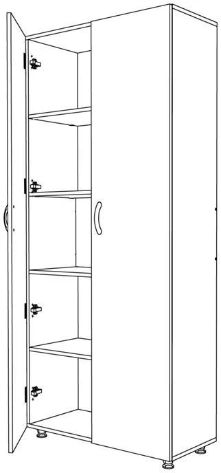Office Document Storage Cabinet with 2 Doors