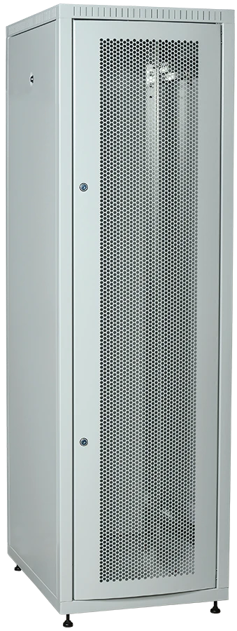 LINEA E 42U Floor Cabinet 600x800mm with 2 Doors, Perforated and Metal, Model LE35-42U68-PM