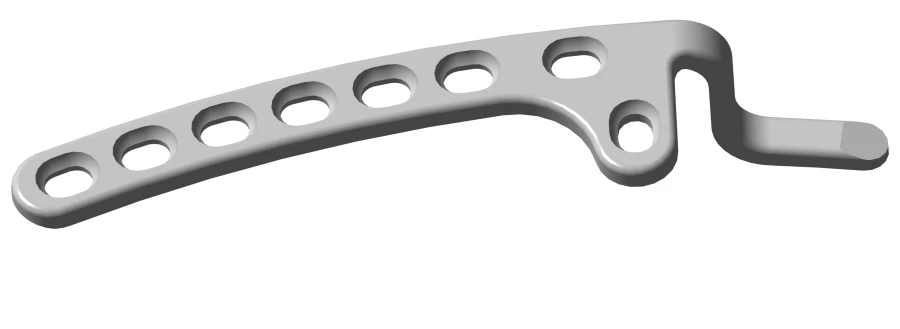 Hook Plate for Bone Fragments (Right/Left, 4-6 Holes)