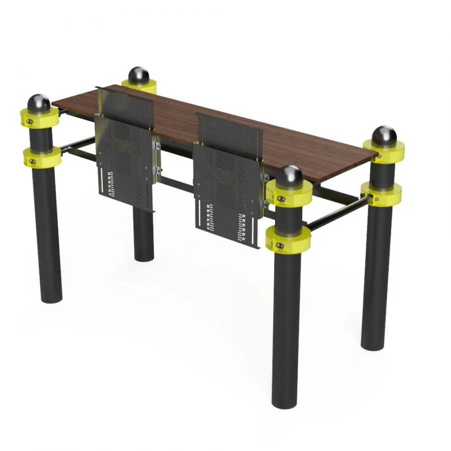 Horizontal Gymnastics Bench with Two Expandable Measuring Rulers