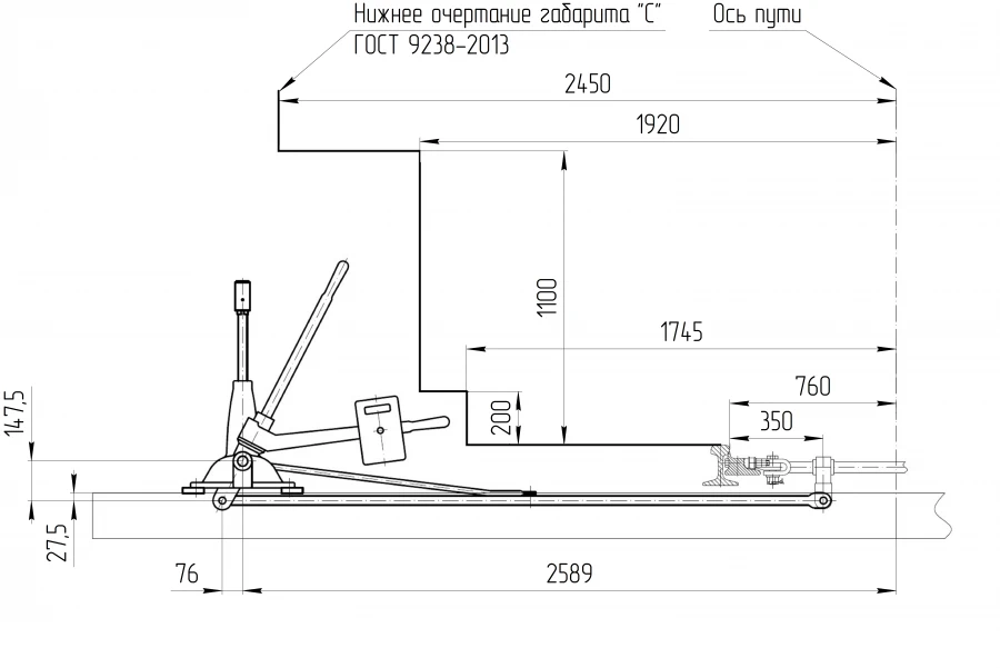 Manual Switching Mechanism for Turnouts, Model 1709.000