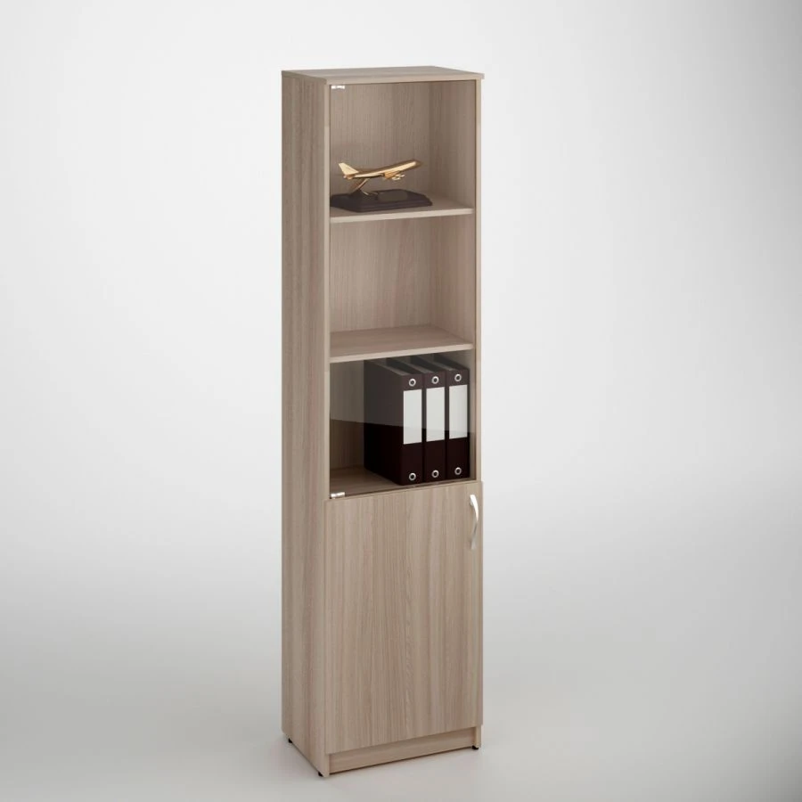 خزانة مكتب مركبة يسارية مع أبواب زجاجية