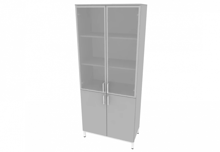 Laboratory Glassware Storage Cabinet with Glass, 800x420x1950mm
