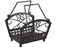 Half-Round Metal Firewood Holder 2MM Diameter 60x40CM