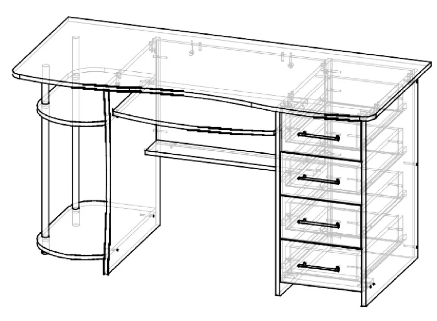 Computer Desk C2K - Ideal for Office and Home Use