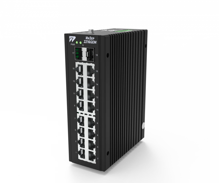 مفتاح مُدار صناعي L2 لنقل البيانات - إنزر-2216GEM