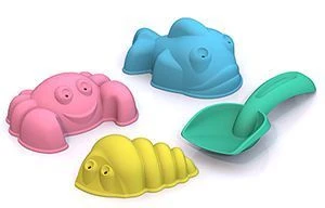 مجموعة الصيف رقم 5 "شكوذا" (مجرفة صغيرة + 3 قوالب) في شبكة