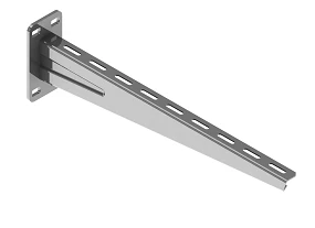 Support bracket reinforced BSOL 20-000, with overall dimensions from 96x64x130 mm to 180x64x830 mm, with metal thickness 2,0 mm,