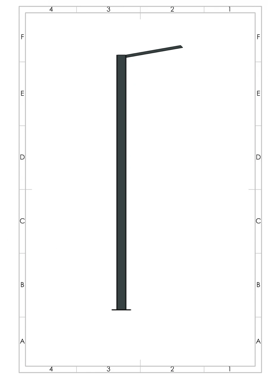 Steel Outdoor Lighting Support OTKVf 180-9.0-1