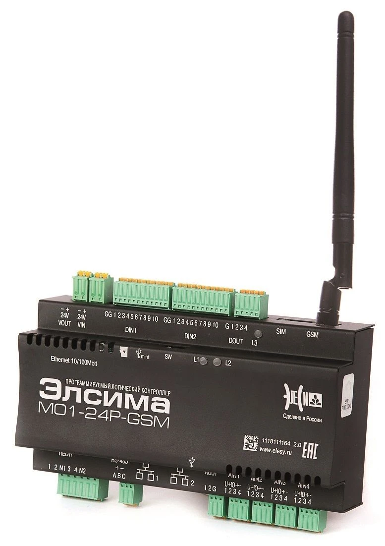 وحدة التحكم المنطقية القابلة للبرمجة إلسيما، م01-24P-GSM