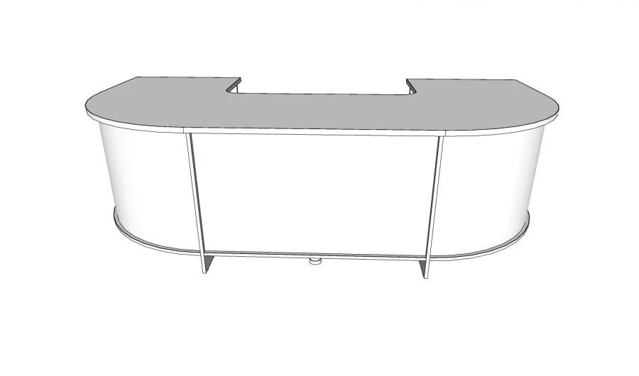 Metal Library Checkout Desk for Librarians and Administrators