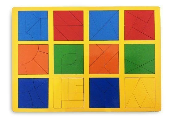 Educational Puzzle Game "Assemble the Square" Category 3 (STANDARD)