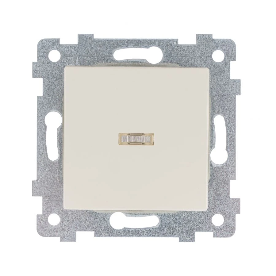 آكسيوم آلية مفتاح مفرد مع ضوء مؤشر C110-448 "العاج