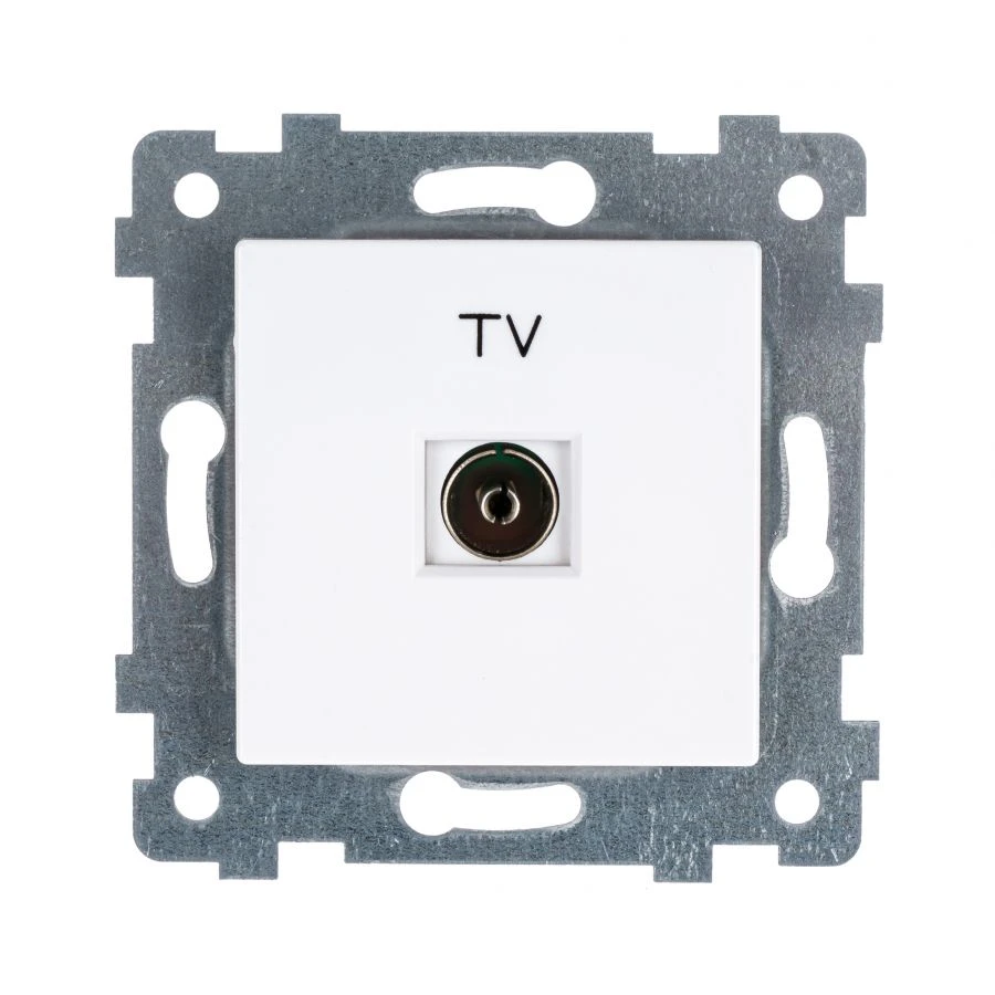 Low-Voltage TV Socket Mechanism for Concealed Installation RTV1-460, White
