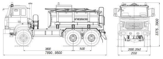 Oil Tanker Truck AЦН 4680L3 on Ural 4320 Chassis