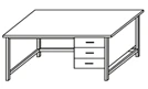 Laboratory Table with Metal Frame and Cabinet SL-7