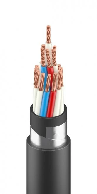 Control cable (flexible) with polyvinylchloride insulation and sheath, mark: KGVEV