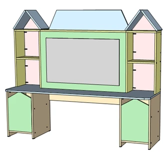 طاولة علاج النطق مع مرآة للمؤسسات التعليمية
