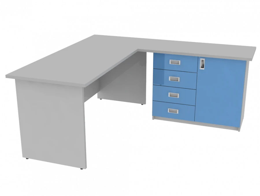 Corner Desk with Cabinet 1700x1800x750mm