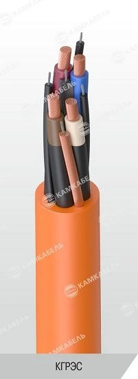 Flexible Power Cables with Copper Conductors, Rubber Insulation, Shielded, 1140V, KGRES Model