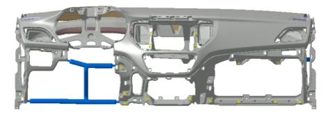 Dashboard Panel Frame for Airflow and Airbag Deployment (art. 84711-H5BA0IJT)