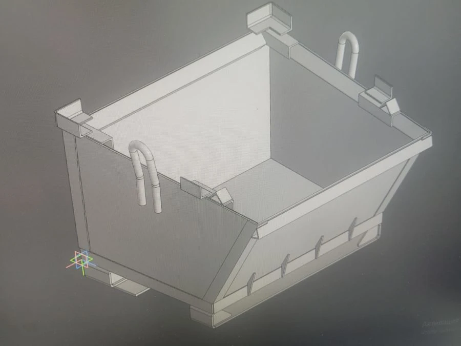 Heavy-Duty Ferrous Metal Waste Container
