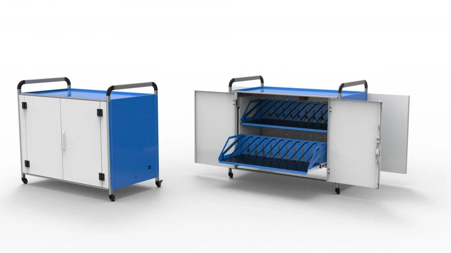 Laptop Charging Cart with Drawers