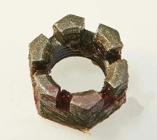 Hexagonal slotted low nuts OST 1 33049-80