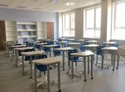 مكتب طلابي مفرد SU-01 بإطار معدني وسطح LDP