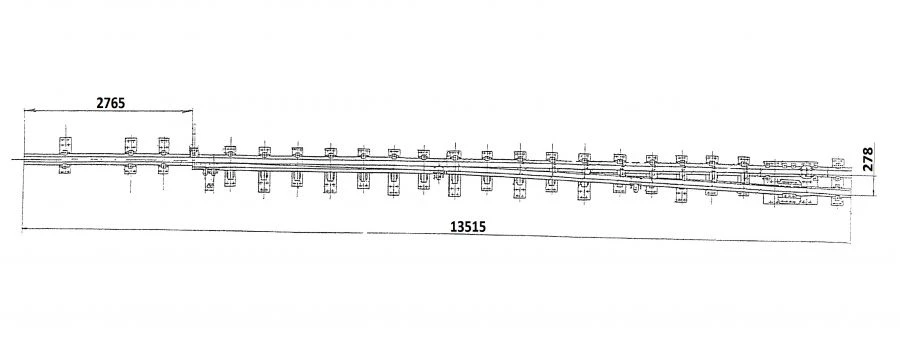Straight Rail Type R65 with Curved Point for Project 2773.01.000-01