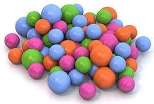 Colorful 6cm and 8cm Inflatable Balls Set (100 pcs in Net)